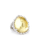 Molten Crystal Ring with Diamonds