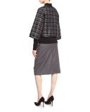 Woven Leather & Flannel Jacket, Flannel