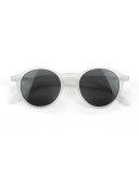 Shape #D Round Sunglasses, White