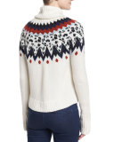 Fair Isle Turtleneck Sweater, Ivory