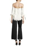 Folktale Scalloped Palazzo Pants, Jet