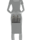 Gabria Metal Scars Mini Satchel Bag, Steel