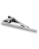 Textured Rhodium Tie Bar