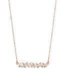 18K Rose Gold Diamond Baguette Necklace, 0.30 tdcw