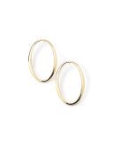 18K Glamazon Tall Oval Sculpted Hoop Earrings
