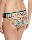 Nepal Shirred-Side Hipster Swim Bottom