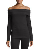 Lupino Off-the-Shoulder Top, Black