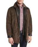Steamboat Leather Jacket with Fur Lining
