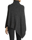 Haesel C Speckled Cashmere Poncho, Dark Heather Gray