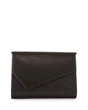 Ginza Leather Clutch Bag, Black