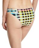 Tile-Print Hipster Swim Bottom, Multicolor