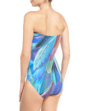 Macaw Bandeau One-Piece Swimsuit