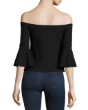 Jo Off-The-Shoulder Top, Black