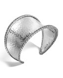 Classic Chain Hammered Small Cuff Bracelet
