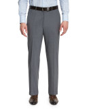 High-Performance Wool Twill Trousers, Gray