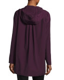 Lightweight Hooded Zip-Front Jacket, Raisonette, Petite
