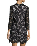 Ameera Lace Sheath Dress, Black