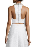Tru Sleeveless Embellished Crop Top, White