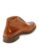 Montauk Tramezza Calfskin Boot with Norwegian Welt, Light Brown
