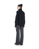 High-Waist Wide-Leg Pants, Dark Gray