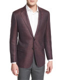 G-Line Textured Wool-Blend Sport Jacket, Red