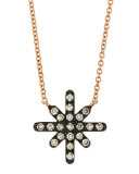 White Diamond Starburst Necklace