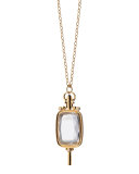 Pocket Watch Key Rock Crystal Necklace