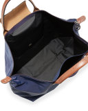 Le Pliage Large Monogram Travel Tote Bag, New Navy