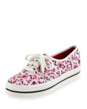 triple kick rose garden canvas sneaker, pink