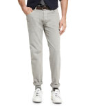 Five-Pocket Cotton Denim Pants