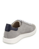 Icarus Suede & Leather Low-Top Sneaker, Gray