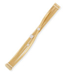 Masai 18K Yellow Gold Three-Strand Bracelet with Diamond Stations