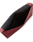 Leo Saffiano Envelope Clutch Bag, Tawny Port