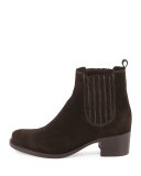 Prince Low-Heel Ankle Boot, Brown