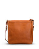 East/West Leather Messenger Bag