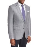 Mini-Check Wool Sport Coat, Gray