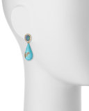 Signature Opal & Turquoise Teardrop Earrings with Diamonds