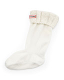 Six-Stitch Cable Boot Sock, Natural White