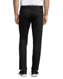 Zaine Slim Straight-Leg Pants, Black