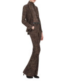 Cheetah-Print Turtleneck Sweater, Date/Steppe