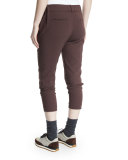 Slim-Leg Jogger Pants, Burgundy