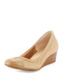 Elsie Cap-Toe Wedge Pump, Sandstone