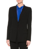 Classic Wool Two-Pocket Jacket, Black