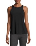 Sleek Stripe Waterfall Swing Tank, Black