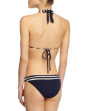 Striped Halter Bikini Swim Top