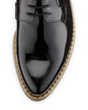 Miles Patent Star-Stud Derby Shoe