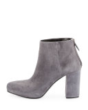 Suede 85mm Ankle Boot, Fog (Nebbia)