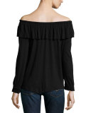 Gioannia Off-the-Shoulder Top, Black
