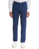 Five-Pocket Twill Pants, Blue