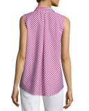 Nadi Sleeveless Check-Print Blouse, Sangaria Multi 